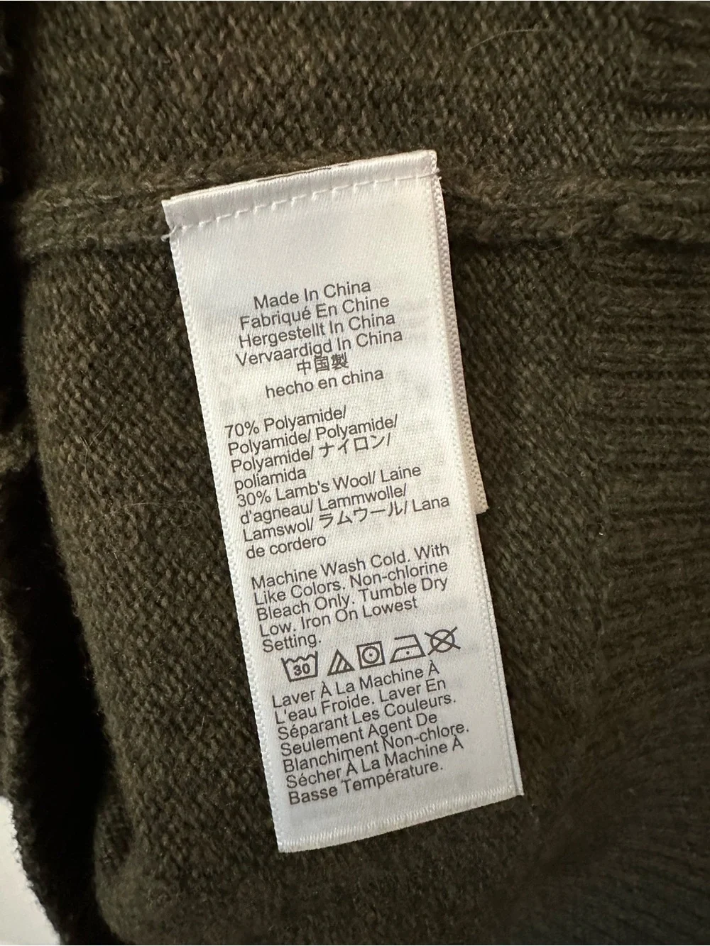 J.CREW Men’s Crewneck Pullover Knit Ribbed Lambs Wool Blend Sweater Green M